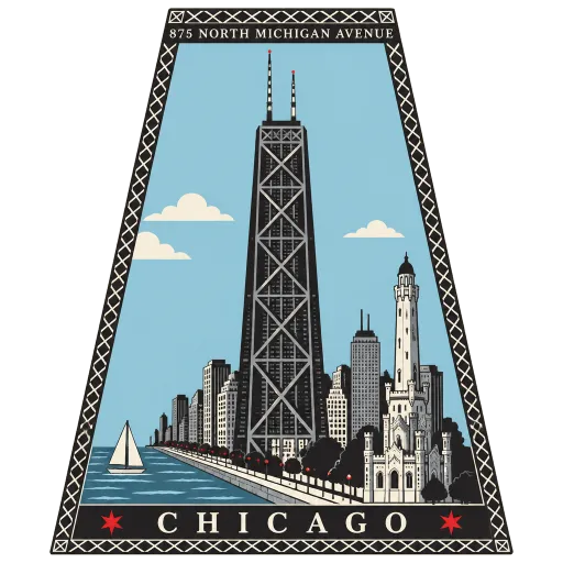 875 North Michigan Avenue travel stamp