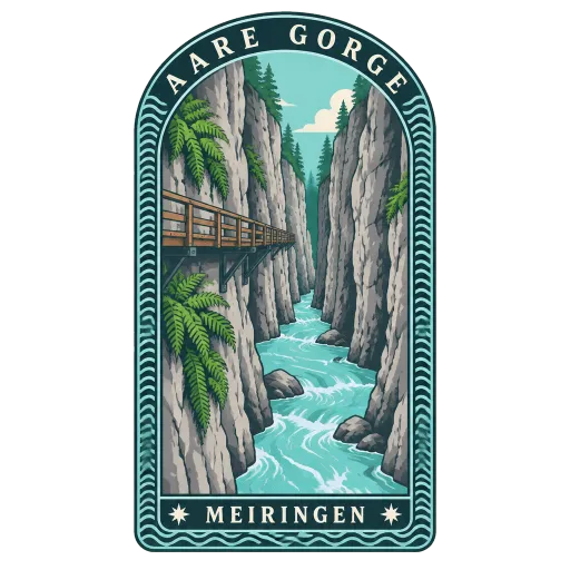 Aare Gorge travel stamp