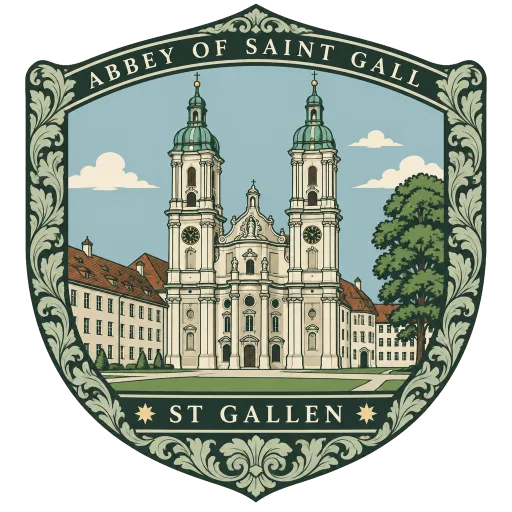 Abbey of Saint Gall travel stamp