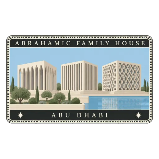 Abrahamic Family House travel stamp