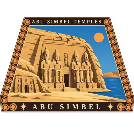 Abu Simbel Temples travel stamp