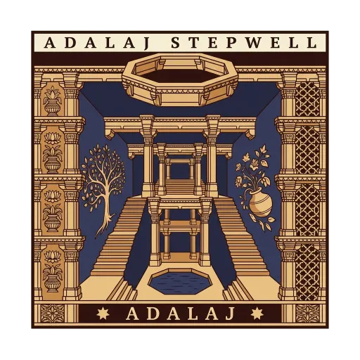 Adalaj Stepwell travel stamp