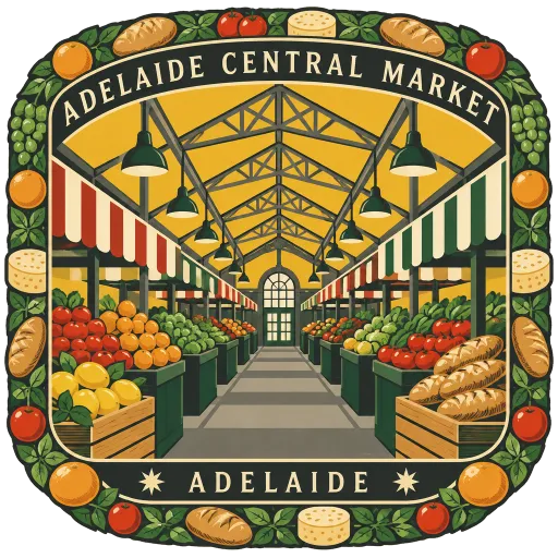 Adelaide Central Market travel stamp