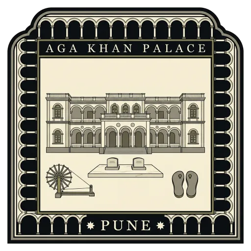 Aga Khan Palace travel stamp