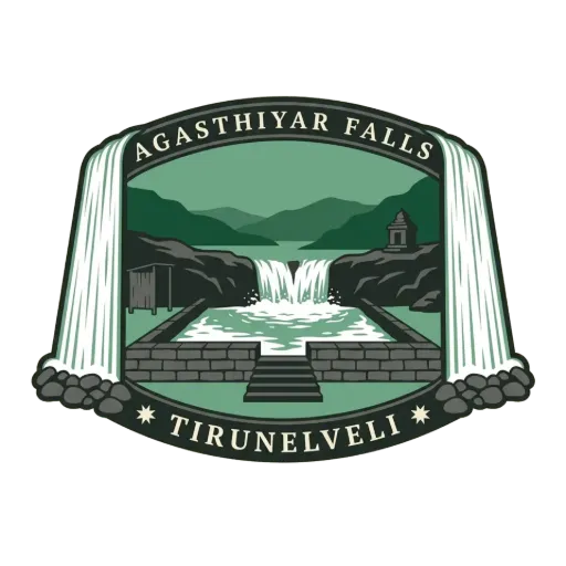 Agasthiyar Falls travel stamp