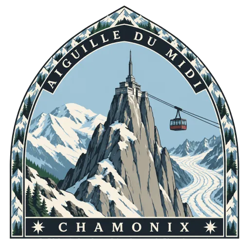 Aiguille du Midi travel stamp