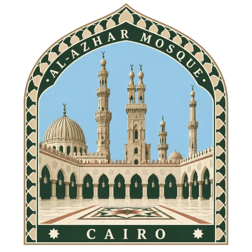 Al-Azhar Mosque travel stamp