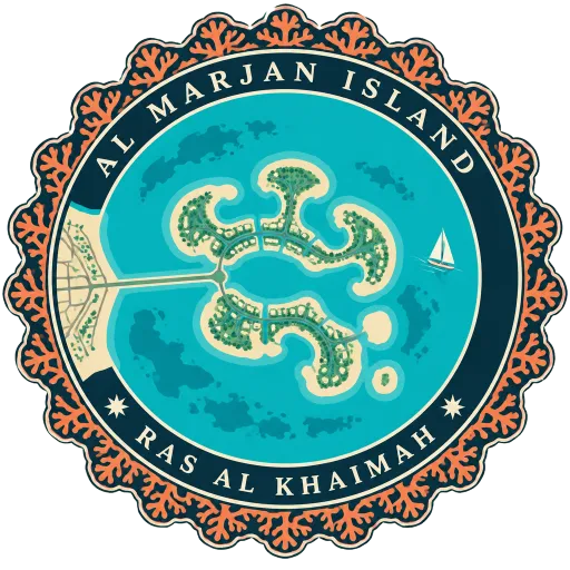 Al Marjan Island travel stamp