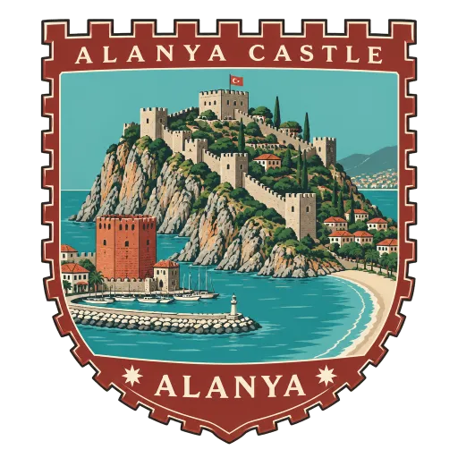 Alanya Castle travel stamp