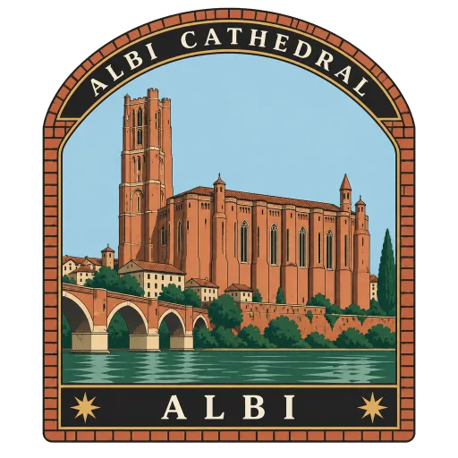 Albi Cathedral travel stamp
