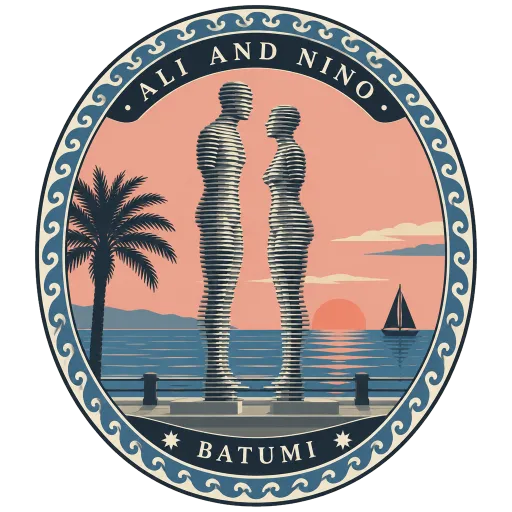 Ali and Nino travel stamp