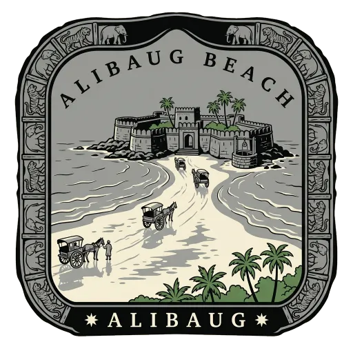 Alibaug Beach travel stamp