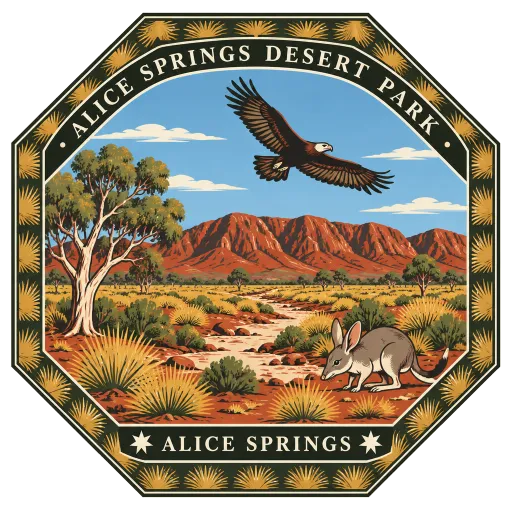Alice Springs Desert Park travel stamp