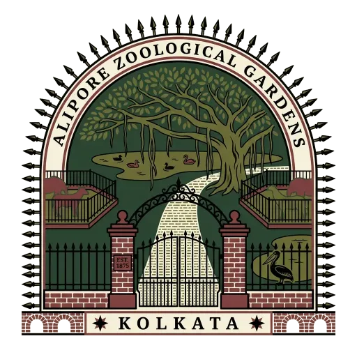 Alipore Zoological Gardens travel stamp