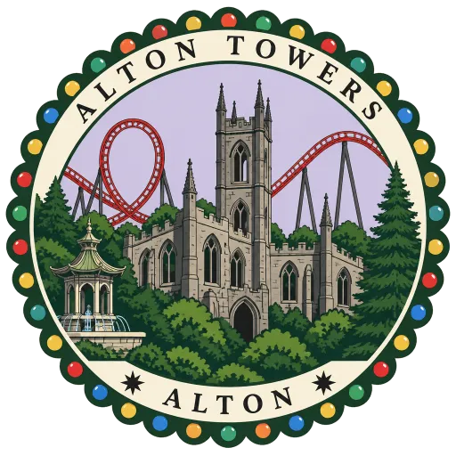 Alton Towers travel stamp