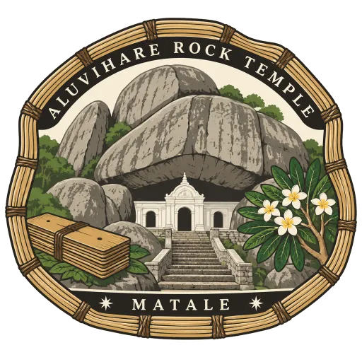 Aluvihare Rock Temple travel stamp