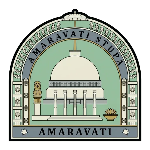 Amaravati Stupa travel stamp