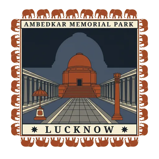 Ambedkar Memorial Park travel stamp