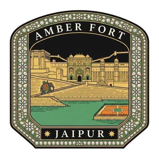 Amber Fort travel stamp