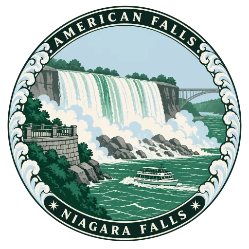 American Falls travel stamp