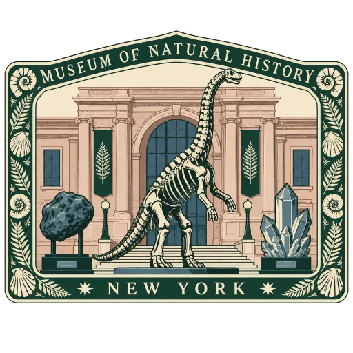 American Museum of Natural History travel stamp