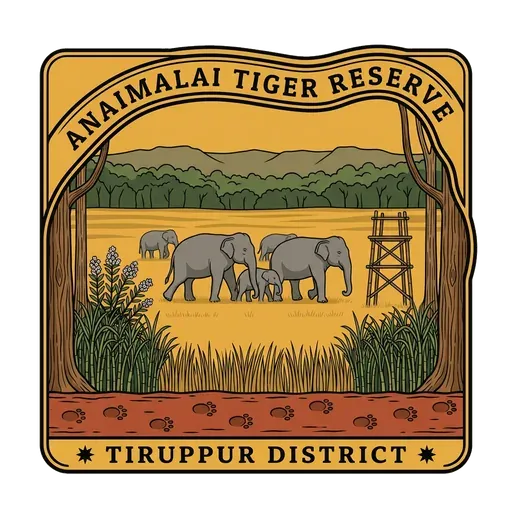 Anaimalai Tiger Reserve travel stamp