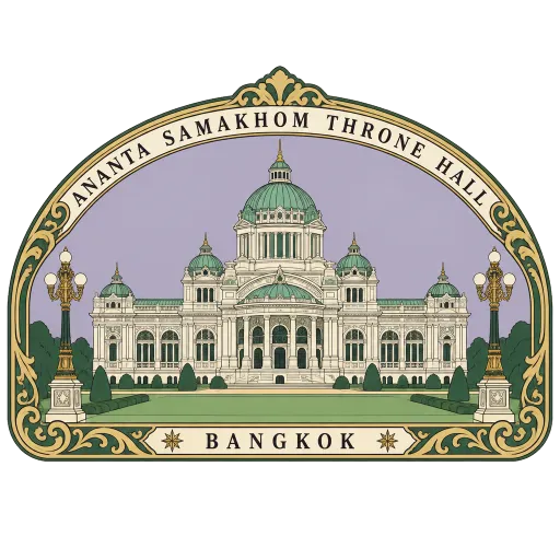 Ananta Samakhom Throne Hall travel stamp