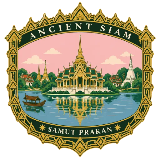 Ancient Siam travel stamp