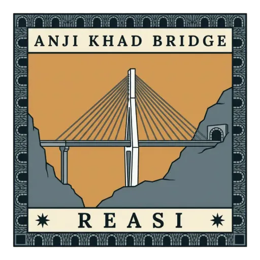 Anji Khad Bridge travel stamp