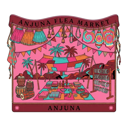 Anjuna Flea Market travel stamp