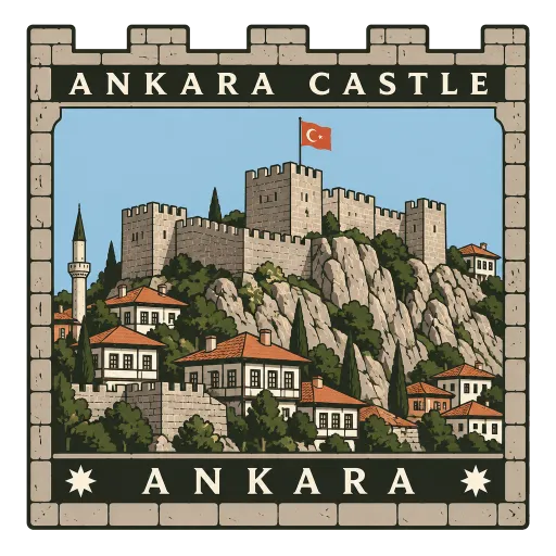 Ankara Castle travel stamp