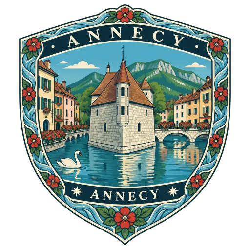 Annecy travel stamp