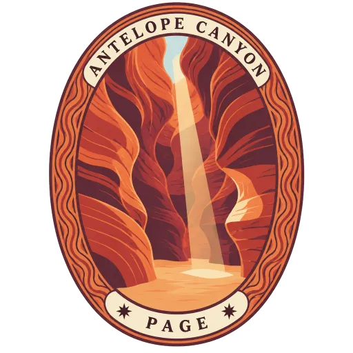 Antelope Canyon travel stamp