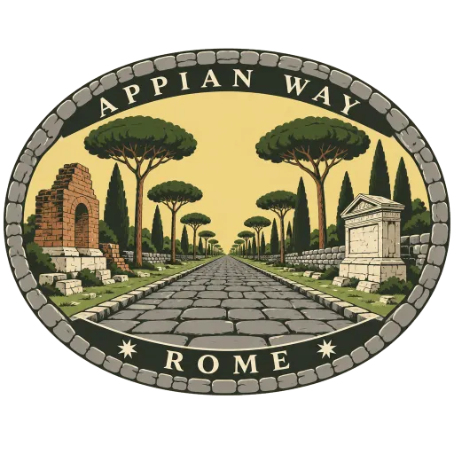 Appian Way travel stamp