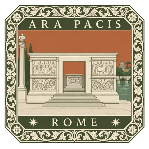 Ara Pacis travel stamp