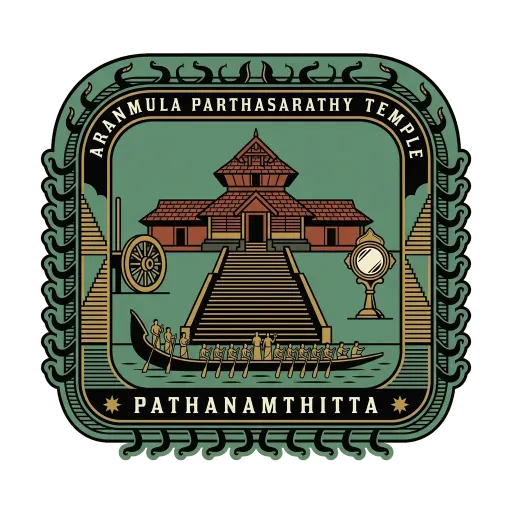 Aranmula Parthasarathy Temple travel stamp