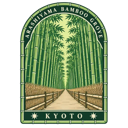 Arashiyama Bamboo Grove travel stamp