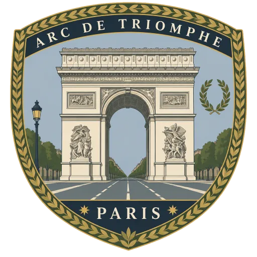 Arc de Triomphe travel stamp