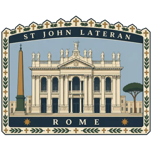 Archbasilica of St John Lateran travel stamp
