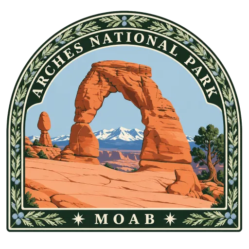 Arches National Park travel stamp