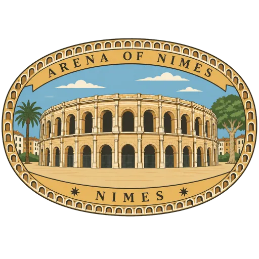 Arena of Nîmes travel stamp