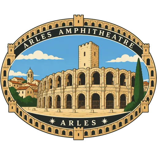 Arles Amphitheatre travel stamp