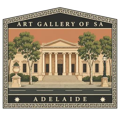 Art Gallery of South Australia travel stamp