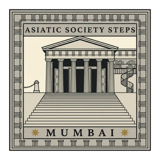 Asiatic Society Steps travel stamp