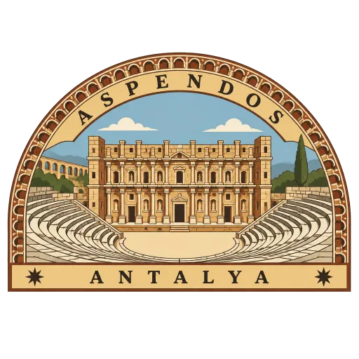 Aspendos travel stamp