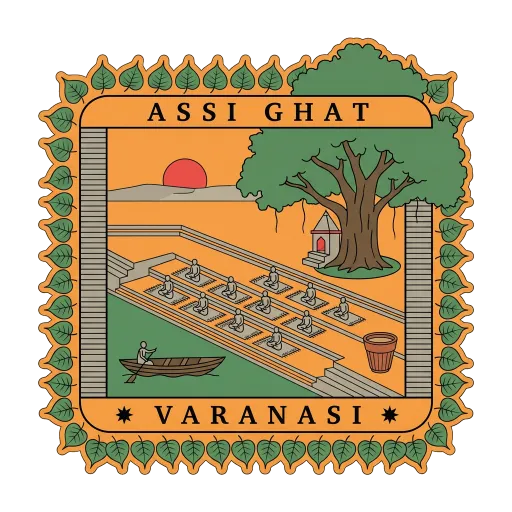 Assi Ghat travel stamp