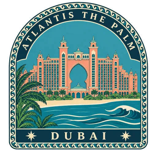 Atlantis, The Palm travel stamp
