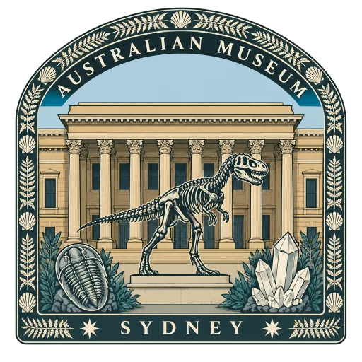 Australian Museum travel stamp