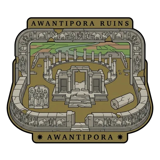 Awantipora Ruins travel stamp