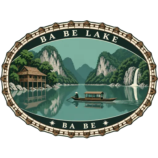 Ba Be Lake travel stamp